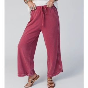 Basically brand new. Worn once. So comfy wide leg pants!